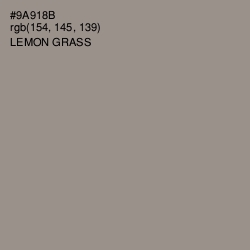 #9A918B - Lemon Grass Color Image
